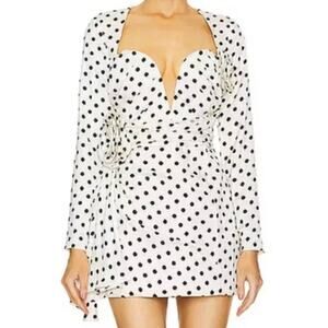 NWT Atoir REVOLVE Bridal Shower Photoshoot Missy Mini Dress Black White Size 6 M